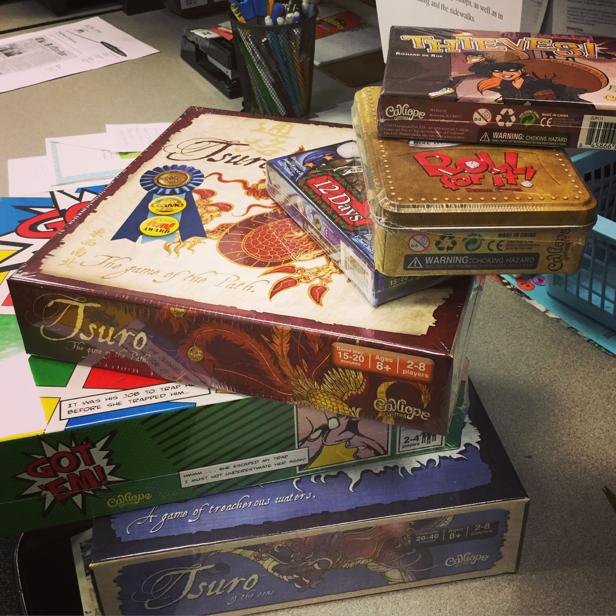 Stack of Board Games