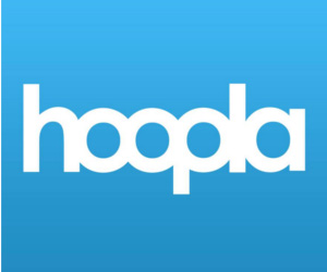 Hoopla logo. Click for ebooks!