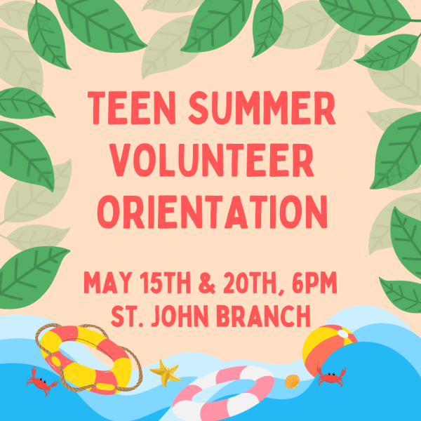Image for event: Teen Summer Volunteer Orientation